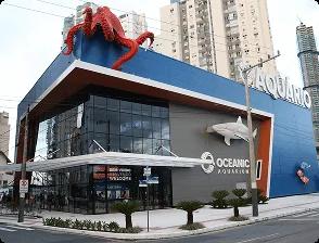 Fachada do Oceanic Aquarium em Balneário Camboriú
